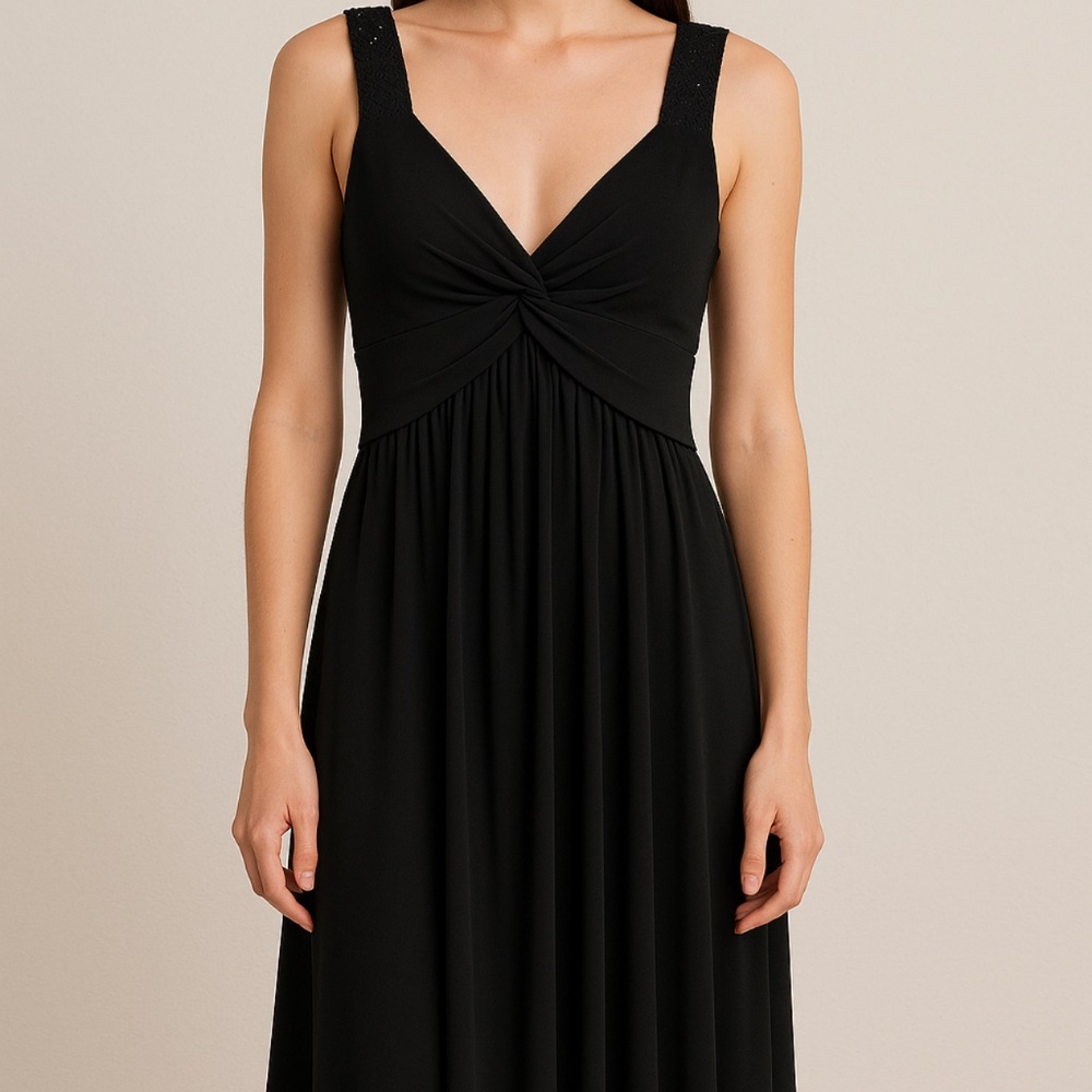 Jones New‎ York Black Beaded Midi Dress  NWT– Size 6